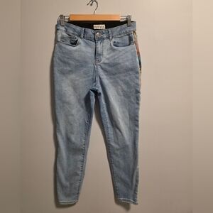 Light Blue Women's Jeans With Side Detail